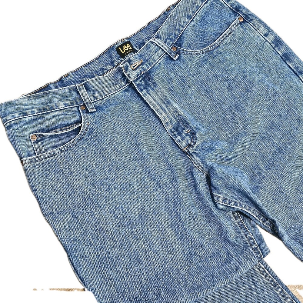 Lee Relaxed Fit Jeans Mens 40x29 Blue Denim Straight Leg 100% Cotton